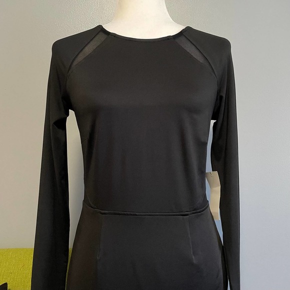 Tobi Three Little Words Black Mesh Long Sleeve Bodycon Mini Dress NEW Medium - Picture 2 of 5